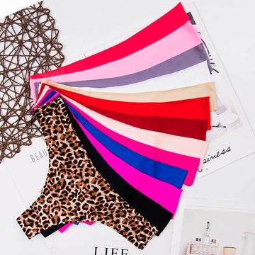 1PC Summer Women G-string Interest Sexy Seamless Leopard Ladies Panties Lingerie Bikini Underwear Pant Thong Intimatewear AC126 1PCS