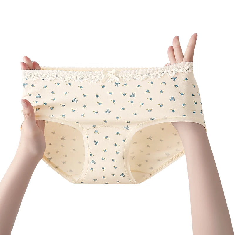 Women's Briefs Fashion Underwear for Women Summer Plus Size Panties Set Pack Cotton Panties Woman Lingerie Sexy Lady Triangular