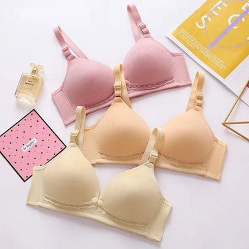 Women's Ultra-thin Breathable and Comfortable Underwire Bra with Front Opening High-quality Gathering and Anti Sagging Underwear