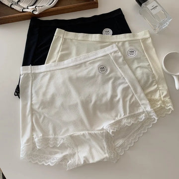 Anti Glare Safety Pants for Women Mid Waist Bottom Flat Corner Breathable Hole Women's Summer Ice Silk Thin Design