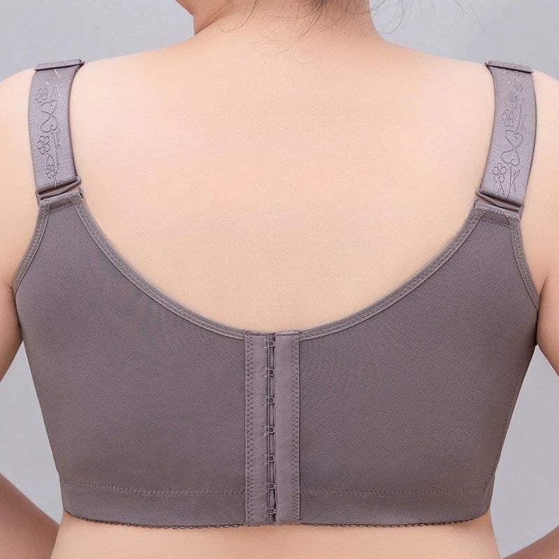 Ultra-thin BCDEFG Full Cup Adjustable Gathered Bra Anti-sagging Summer Large Chest Appears Small Lace for Women Anti-emptied