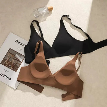 Beautiful Back Invisible Seamless Underwear Women's Large Breast Revealing Small Breast Gathering Side Breast Sexy Wireless Bra