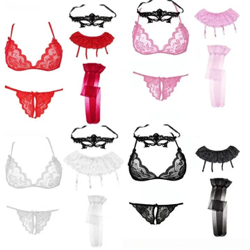2026NEW Bra and Panty Garter Panties Sexy thin Lingerie Underwear Set for Women Summer