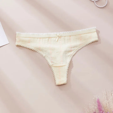 Girls Cute Flower Print Panties for Women Thongs Cotton Spring Summer Soft Lingeries Briefs Bow Women's Intimates Tangas Mujer