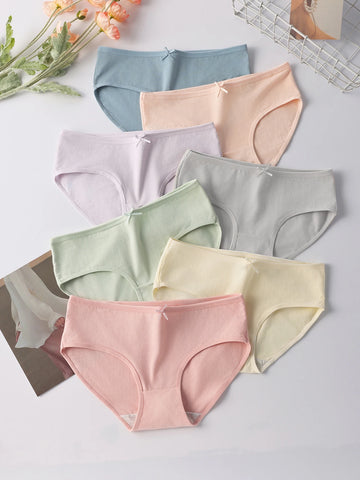 7Pcs Summer Girls New Womens Oversized Underwear Pure Cotton Antibacterial Wrapped Buttocks Pure Cotton Crotch Slim Fit