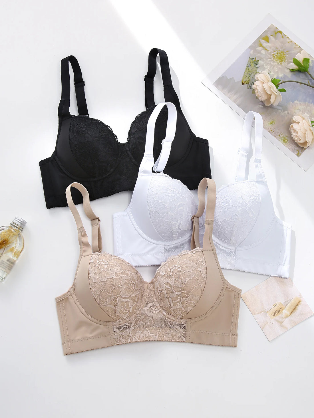 Sexy lace bra with multiple color options women's  push-up comfortable bra can be worn daily