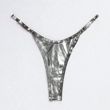Women G-string Glossy Triangle Shape sexy low waist Beach Swim Briefs Adjustable Strap Anti-septic Thong Lady Briefs Panties