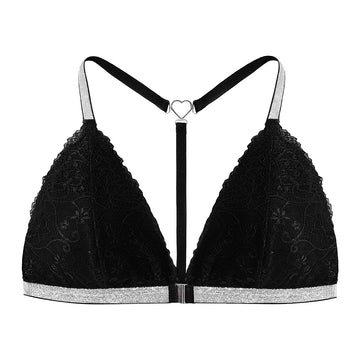 1pcs 1XL-4XL Plus Size Sexy Lace Women's Bra 3/4 Cup Sexy Lingerie No Pad Wire-Free Female Underwear  Front Closure Brassiere