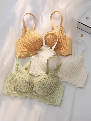 MOYISU Light Luxury Women's Bra Set - Anti-Sagging Summer Thin No Underwire Support for Small Chest Collection