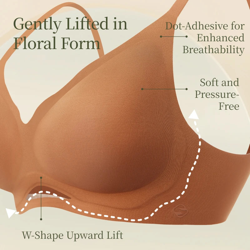 SUJIIN Seamless Bras for Women Wireless Push Up Soft Support Small Chest Bra Lady Comfortable Supportive Bra Woman MX225+MX227