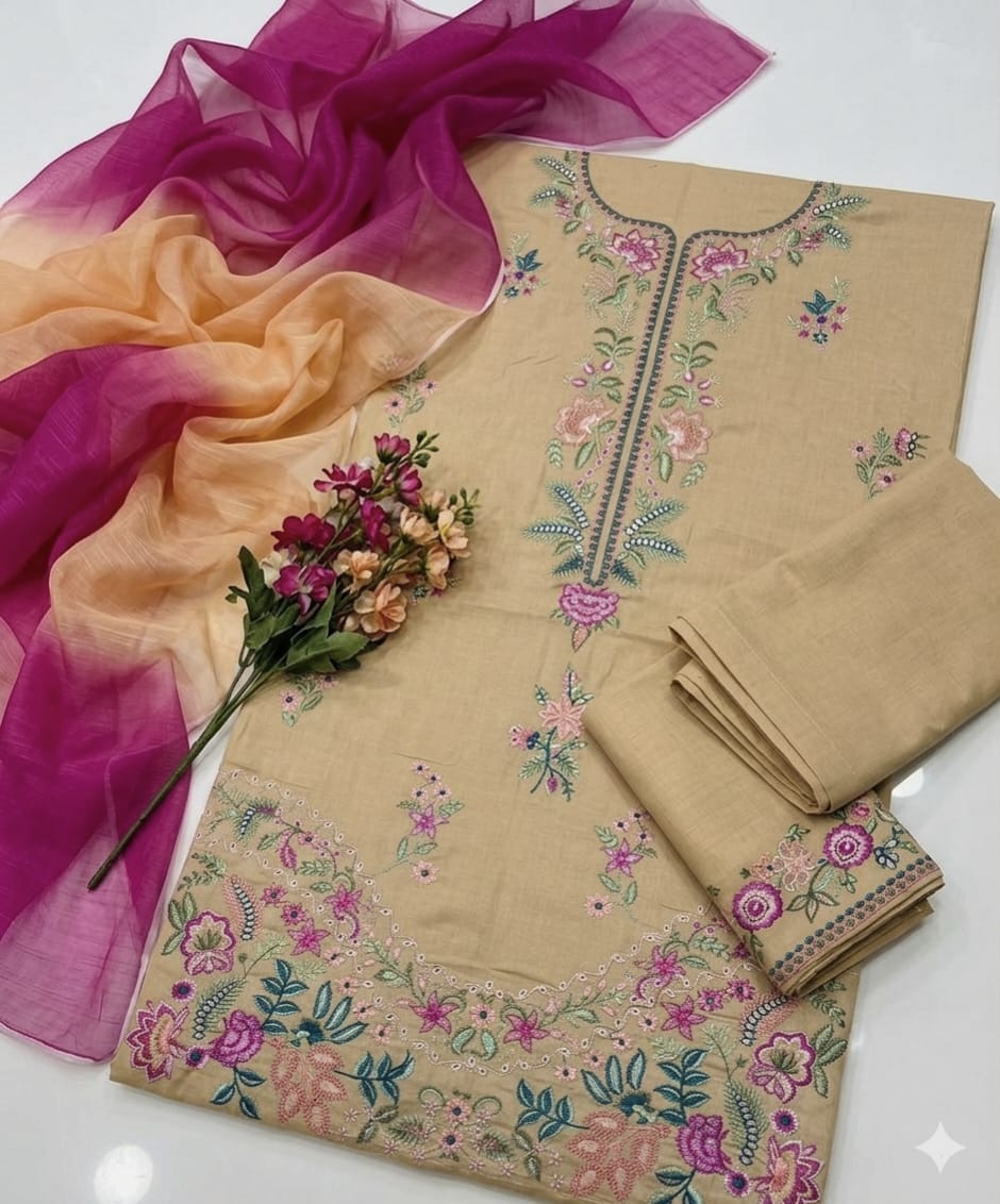 BRAND:*ANGAN* lawn embroidered hit code unstitced 3p | Collection 2026