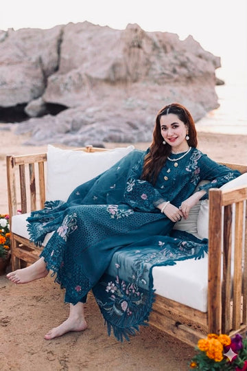 QALAMKAR Luxury Lawn Chicken Kari Collection | Embroidered 3-Piece Suit